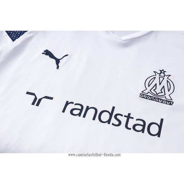Chandal del Olympique Marsella 2022 2023 Manga Corta Blanco - Pantalon Corto